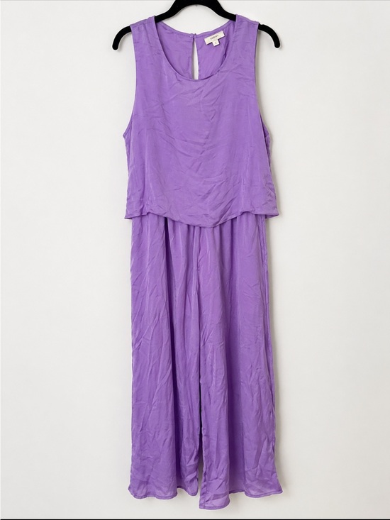 entro Pants - Entro Purple Wide Leg Jumpsuit Sleeveless Flowy Stretchy Size Large EUC